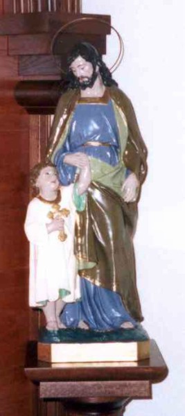 Figura de San Jos con Nio, a la que Sor Eusebia rezaba