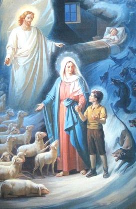 Santo Domingo Savio con la Virgen