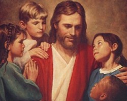 Jesús junto con niños