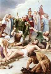 11ª ESTACIÓN: JESÚS CLAVADO EN LA CRUZ