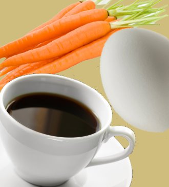 zanahoria huevo o café