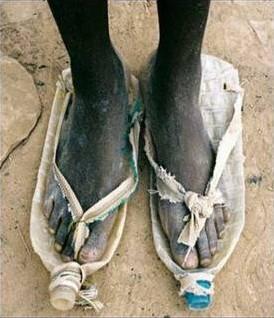 zapatos de plástico