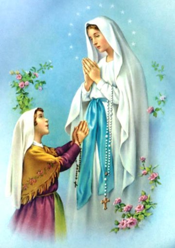 Bernadette y la Virgen de Lourdes