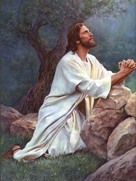 Jesús en el Huerto de los olivos