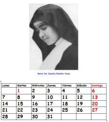 Calendario de la Beata Eusebia Palomino