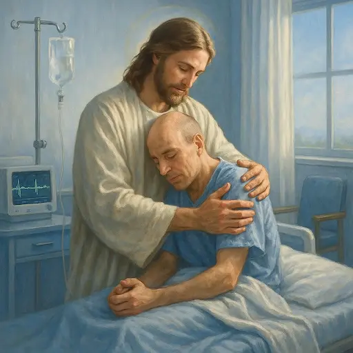 Jesucristo con enfermo