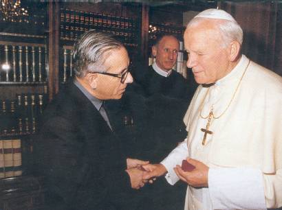 El P. Salaverri con el Papa